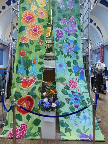 A Blandford School Creation for the 2017 festival. 
Paint on Fabric